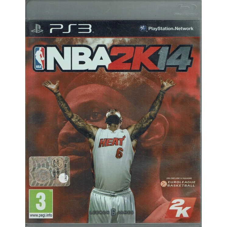 Videogioco Playstation 3 2k sports NBA 2K14 PS3 ita usato libretto 3+ B16