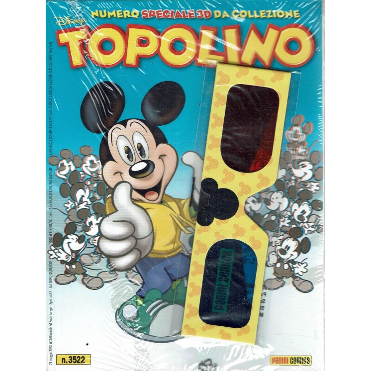 Topolino 3522 NUMERO SPECIALE 3D CON OCCHIALETTI NUOVO ed. Panini Disney