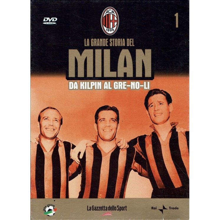 DVD la grande storia del MILAN 1  da KILPIN GRE-NO-LI ITA usato editoriale B37