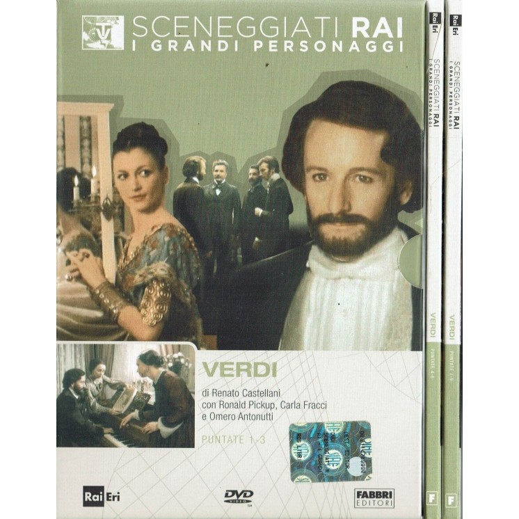 DVD GIUSEPPE VERDI 3 DVD i grandi SCENEGGIATI RAI COMPLETO ITA usato B02