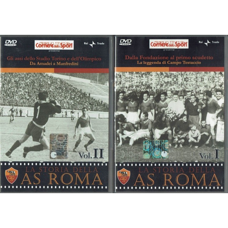 DVD LA STORIA DELLA AS ROMA 1 e 2 ITA usato Corriere dello Sport B25