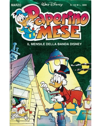 Paperino mese marzo  153 mensile banda Disney ed. Walt Disney BO1