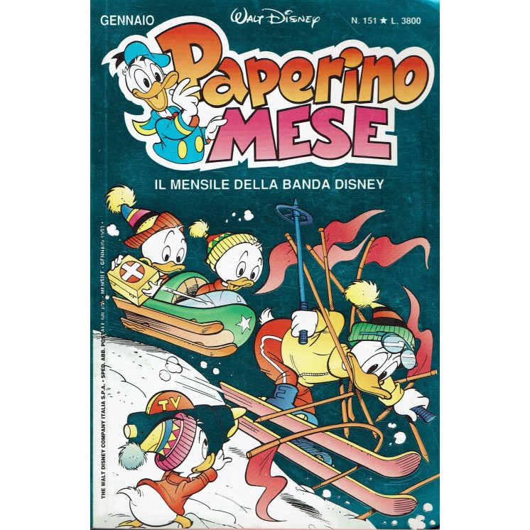 Paperino mese gennaio  151 mensile banda Disney ed. Walt Disney BO1