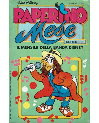 Paperino mese settembre  99 il mensile banda Disney ed. Walt Disney BO1