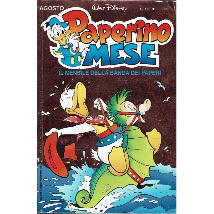 Paperino mese agosto  146 mensile banda paperi ed. Walt Disney BO1
