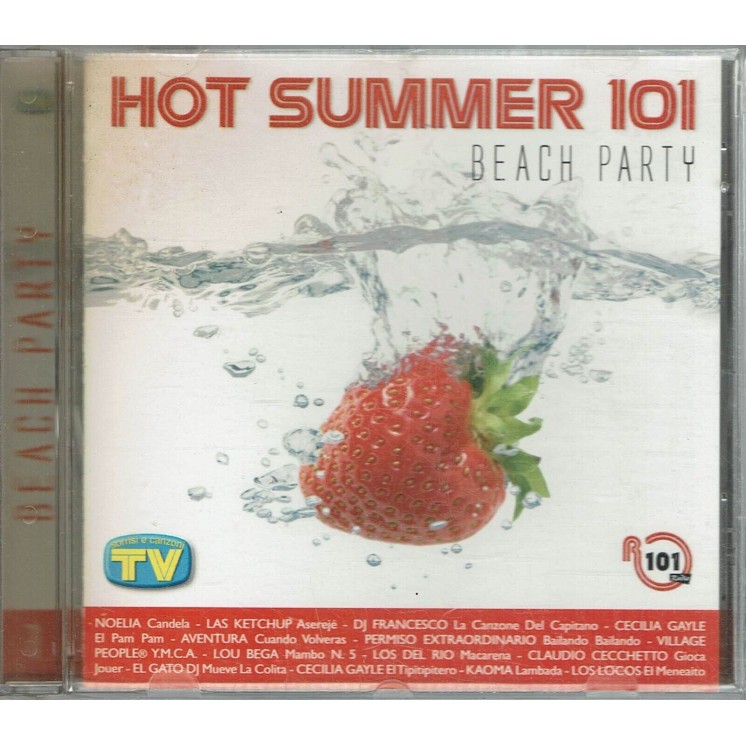 CD Hot Summer 101 Beach Party Vol. 1 EDITORIALE suato Tv Sorrisi B48