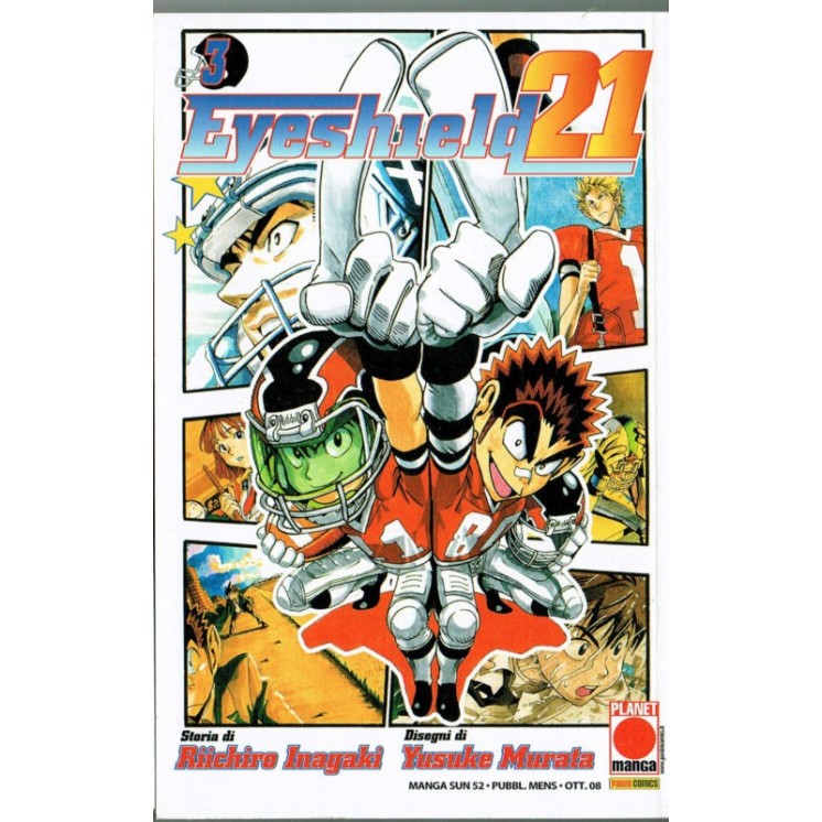 Eyeshield 21 n. 3 di Riichiro Inagaki Yusuke Murata ed. Planet Manga