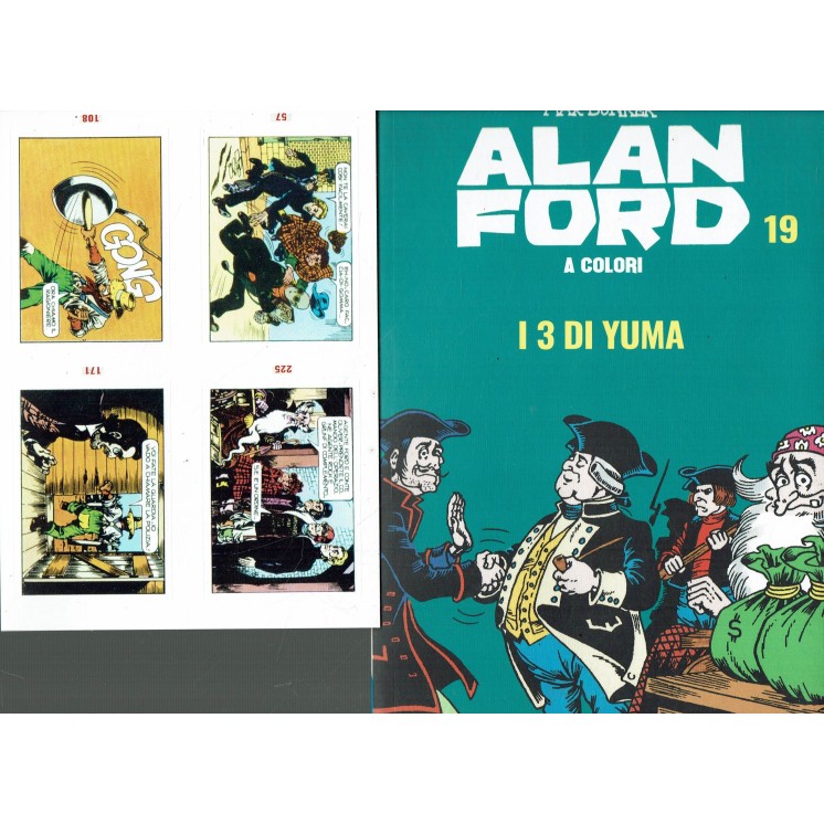 Alan Ford a colori 19 i 3 yuma di Bunker con FIGURINE ed. Gazzetta BO01