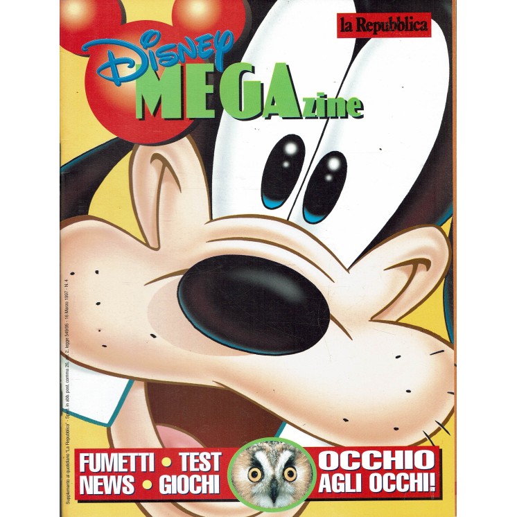 Disney MEGAzine supplemento Repubblica n.  4 di Ezio Mauro ed. Walt Disney FF08
