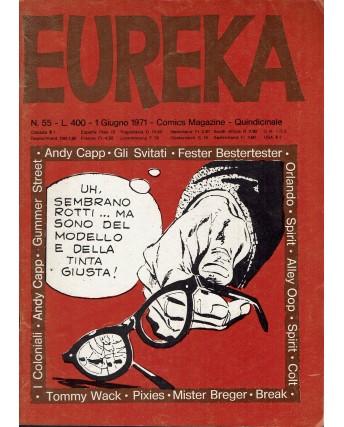 Eureka n. 55 1971 di Capp, Orlando e Oop ed. Corno FU45