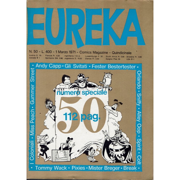 Eureka n. 50 1971 di Capp, Orlando e Oop ed. Corno FU45