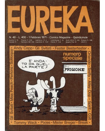 Eureka n. 48 1971 di Capp, Orlando e Oop ed. Corno FU45