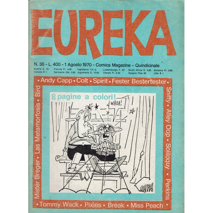 Eureka n. 36 1970 di Capp, Orlando e Oop ed. Corno FU45