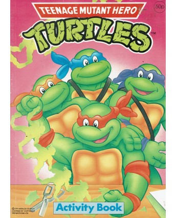 Teenage mutant ninja turtles activity book in INGLESE di Marx ed. Mirage FF15