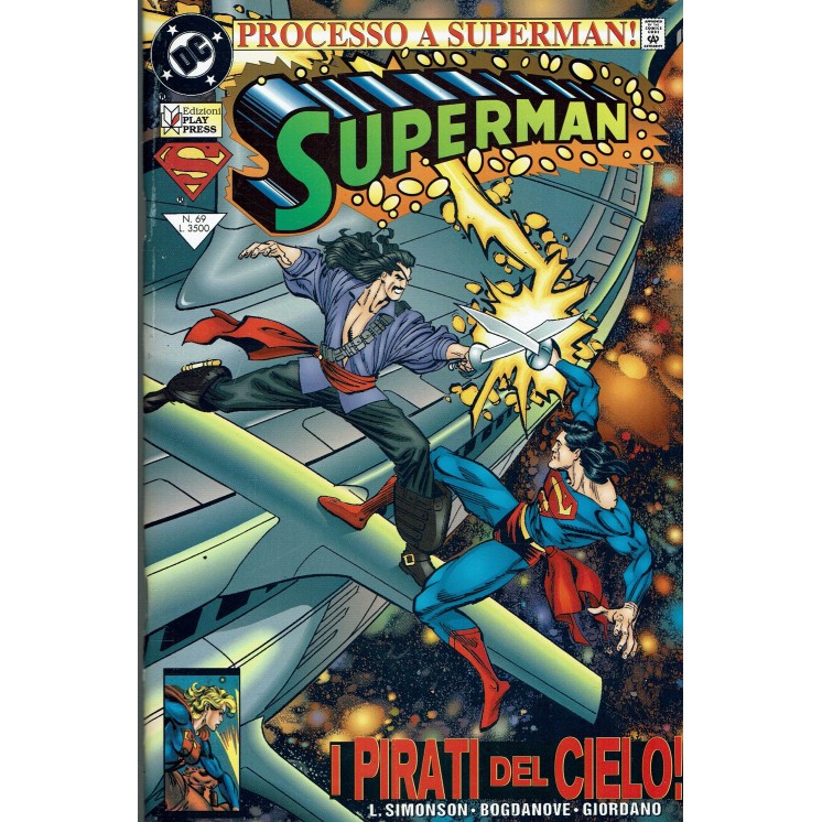 Superman n.  69 i pirati del cielo di Bottero ed. Play Press