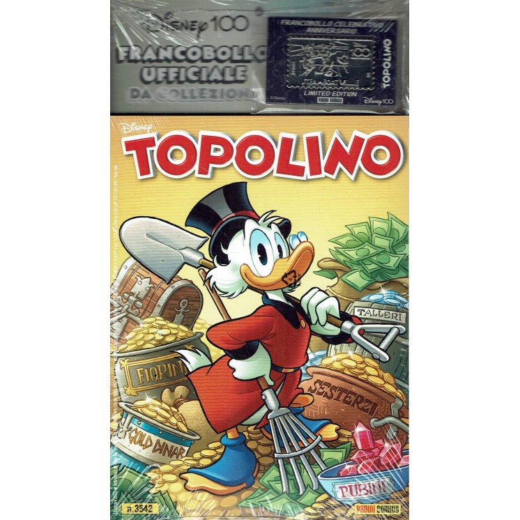 Topolino n.3542 con FRANCOBOLLO ed. Panini