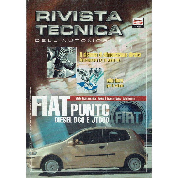Rivista tecnica dell'automobile Fiat punto n. 146 anno 2002 ed. Semantica FF16