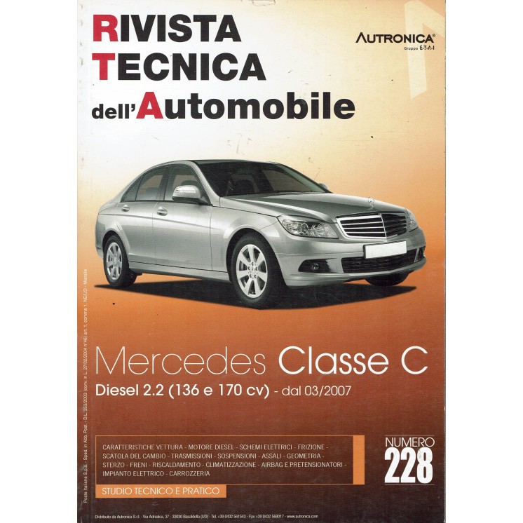 Rivista tecnica dell'automobile Mercedes n. 228 anno 2012 ed. Autronica FF19