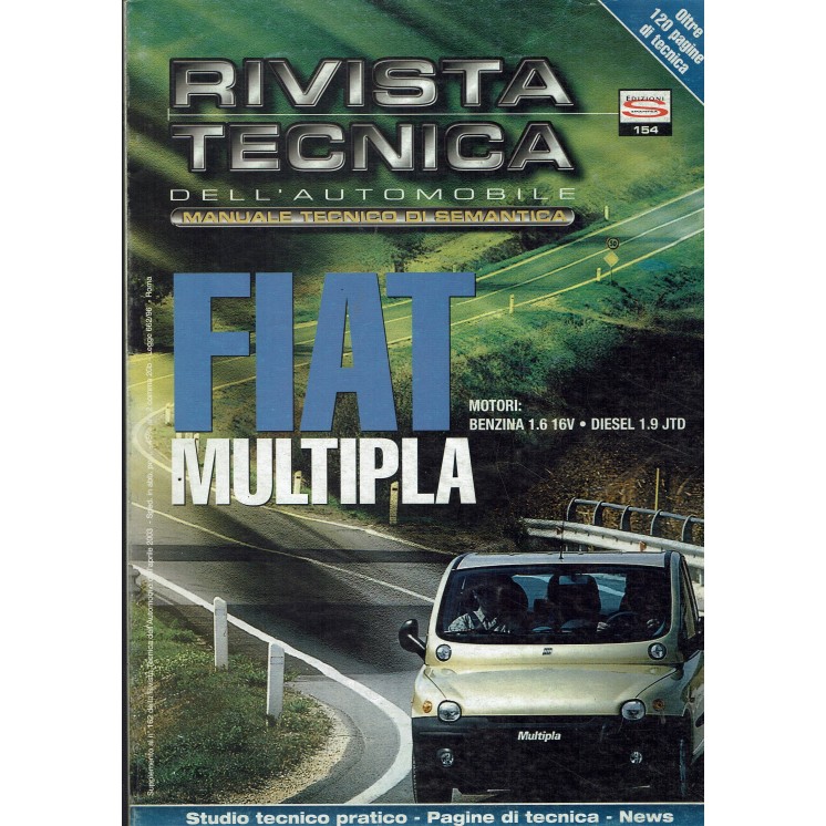 Rivista tecnica dell'automobile Fiat Multipla n. 162 2003 ed. Semantica FF05