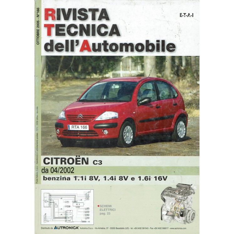 Rivista tecnica dell'automobile Citroen C3 n. 166 anno 2005 ed. Semantica FF08