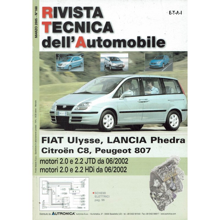 Rivista tecnica dell'automobile Fiat Ulysse n. 160 anno 2005 ed. Semantica FF08