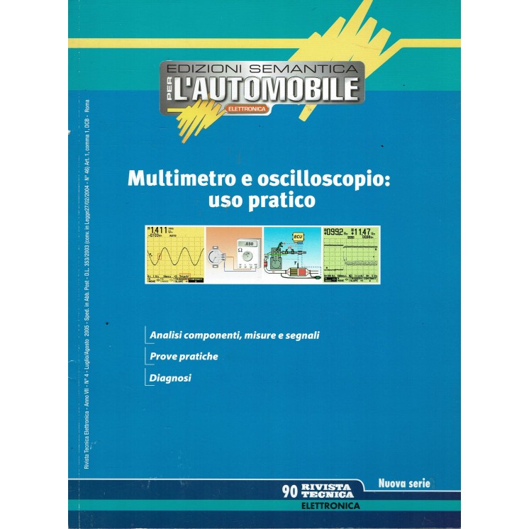 Per l'automobile elettronica multimetro oscilloscopio n.   4 ed. Semantica FF15