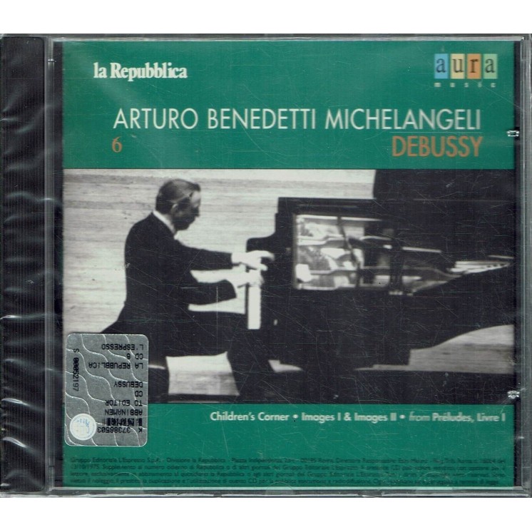 CD Arturo Benedetti Michelangeli Debussy 21 traccie AUR 225 2 ed. Aura NUOVO B25