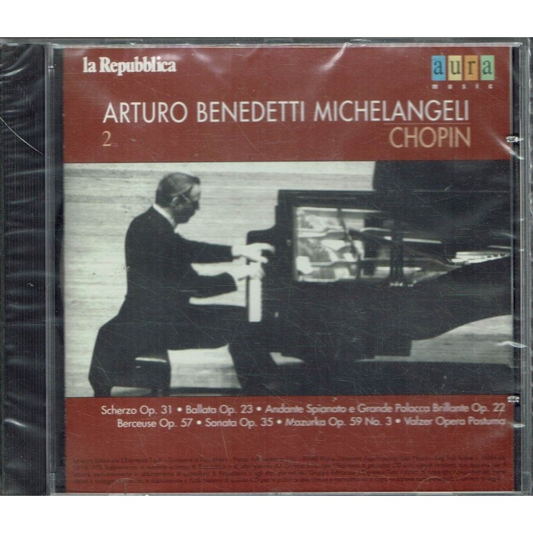 CD Arturo Benedetti Michelangeli Chopin 10 traccie AUR 221 2 ed. Aura NUOVO B25