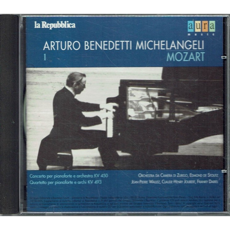 CD Arturo Benedetti Michelangeli 1 Mozart AUR 2202 ed. Aura usato B25