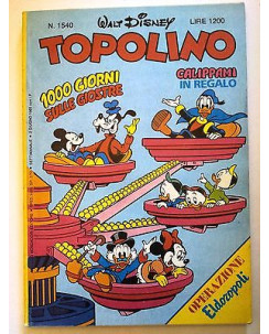 Topolino n.1540  2 giugno 1985 di Walt Disney CEDOLA ed. Mondadori