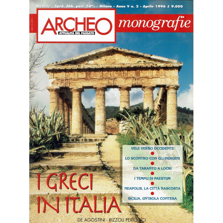 Archeo monografie   2 '96 i greci in Italia ed. De Agostini FF01