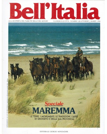 Bell'Italia  14 mar. 1994 speciale Maremma ed. Mondadori FF01