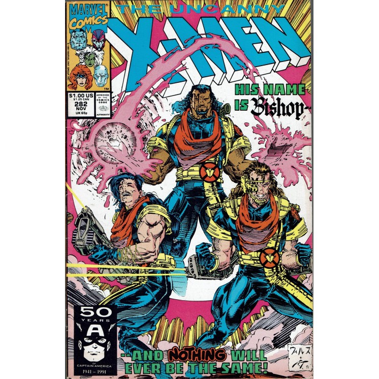 The Uncanny X-Men 282 nov '91 first BISHOP lingua origin ed. Marvel Comics OL07