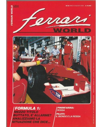 Ferrari World n.70 anno XI Ago 2000 Pininfarina Piloti il biondo e la rossa R01