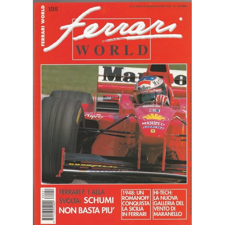 Ferrari World n.51 anno IX giu/lug 1998 Schumacher Ferrari F1 alla svolta R01
