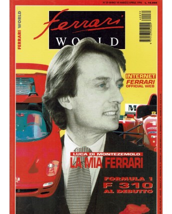 Ferrari World  39 apr. '96 Luca di Montezemolo la mia Ferrari ed. Vibi R02