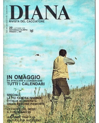 Diana rivista del cacciatore  20 9 ott. '76 ed. Olimpia R02