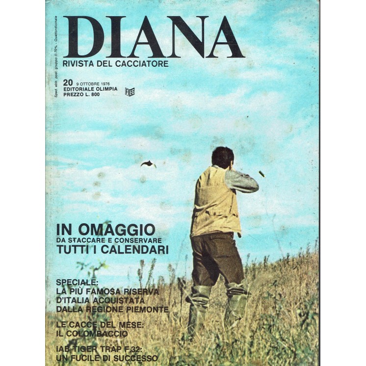 Diana rivista del cacciatore  20 9 ott. '76 ed. Olimpia R02