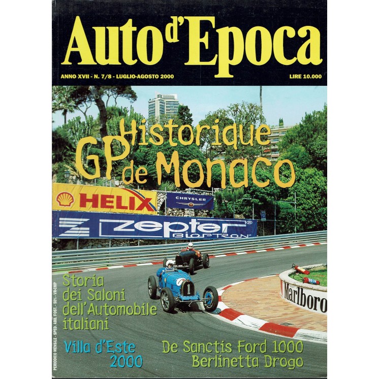 Auto d'epoca 7/8 ago. 2000 Historique GP de Monaco ed. Pegaso R03