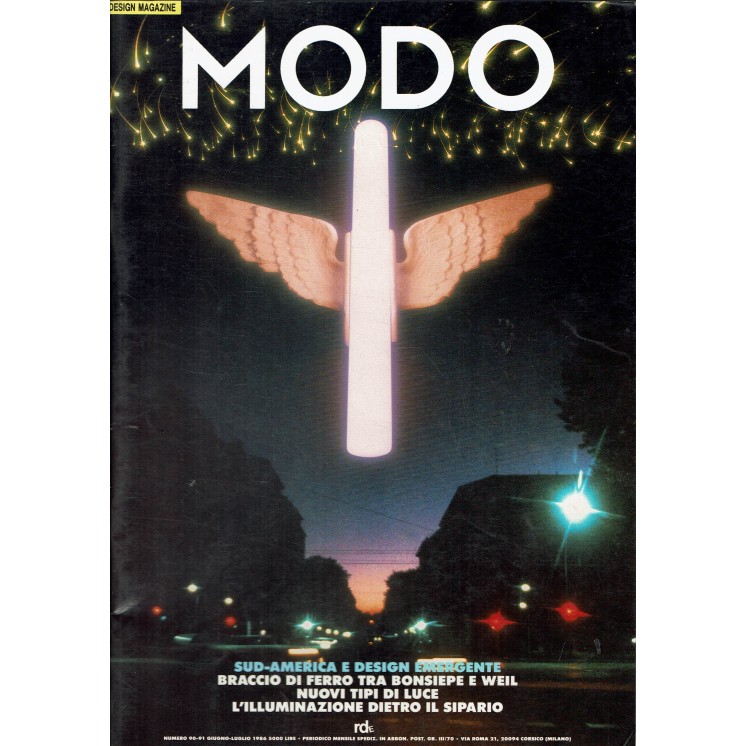 Design Magazine Modo  90-91 lug. '86 Sud America design emergente ed. RDE R03