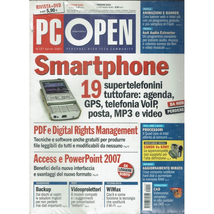 Pc Open 127 apr. 2007 smartphone BLISTERATO ed. GPP