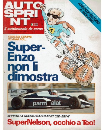 Auto Sprint  7 14/20 feb. '84 super Enzo non li dimostra ed. Conti R04