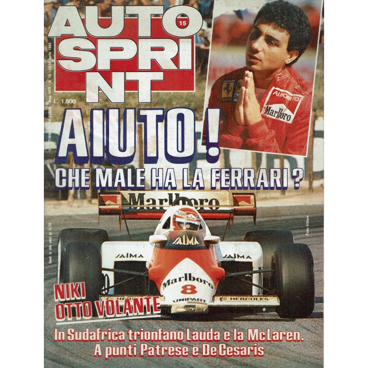 Auto Sprint 15 10/16 apr. '84 aiuto che male ha la Ferrari ed. Conti R04