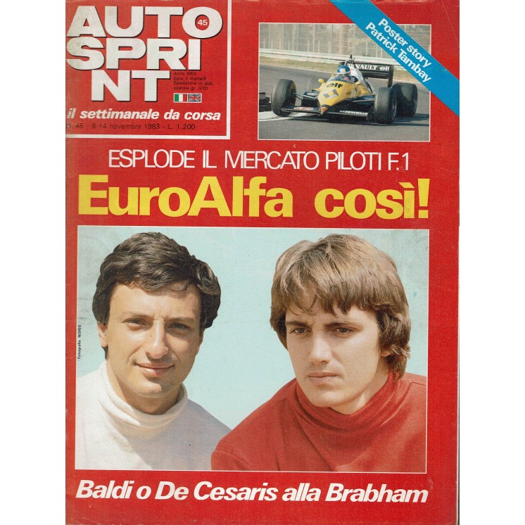 Auto Sprint 46 8/14 nov. '83 Euro Alfa così ed. Conti R04