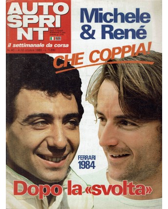 Auto Sprint 40 4/10 ott. '83 Michele e Renè che coppia ed. Conti R04