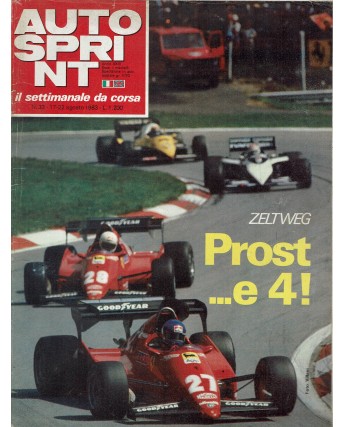 Auto Sprint 33 17/22 ago. '83 Prost e 4 ed. Conti R04