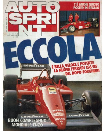 Auto Sprint  8 19/25 feb. '85 eccola bella veloce potente ed. Conti R03