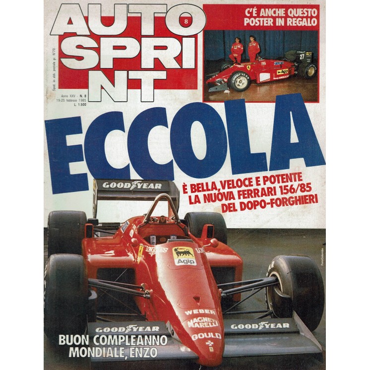 Auto Sprint  8 19/25 feb. '85 eccola bella veloce potente ed. Conti R03