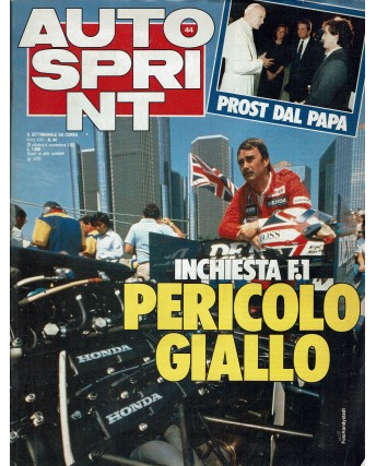 Auto Sprint 44 29 ott/4 nov. '85 inchiesta F1 pericolo giallo ed. Conti R03