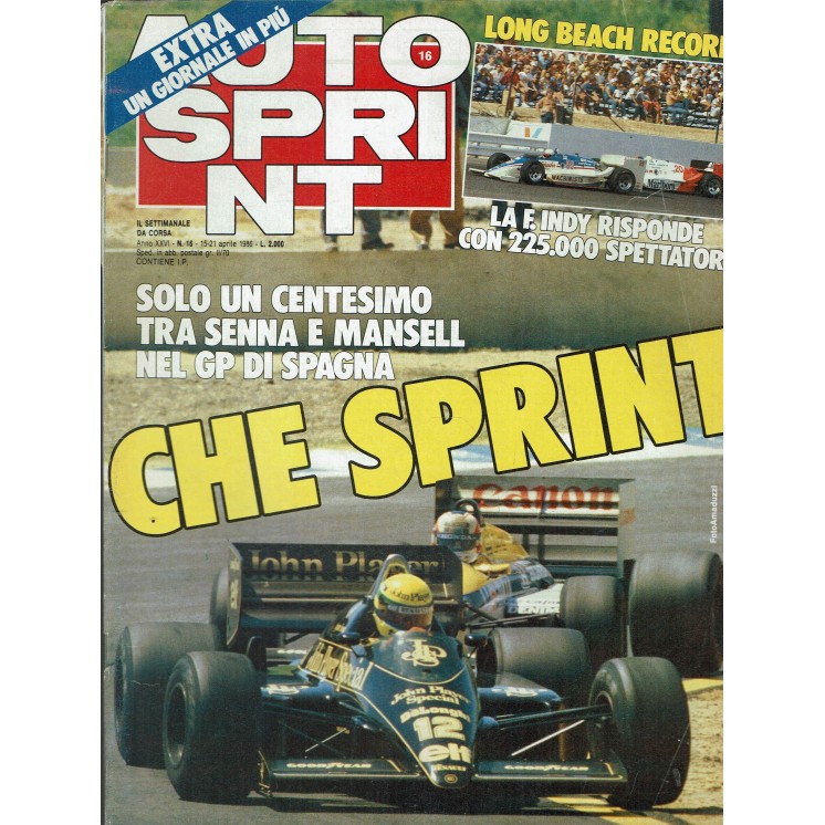Auto Sprint 16 15/21 apr. '86 che sprint ed. Conti R03